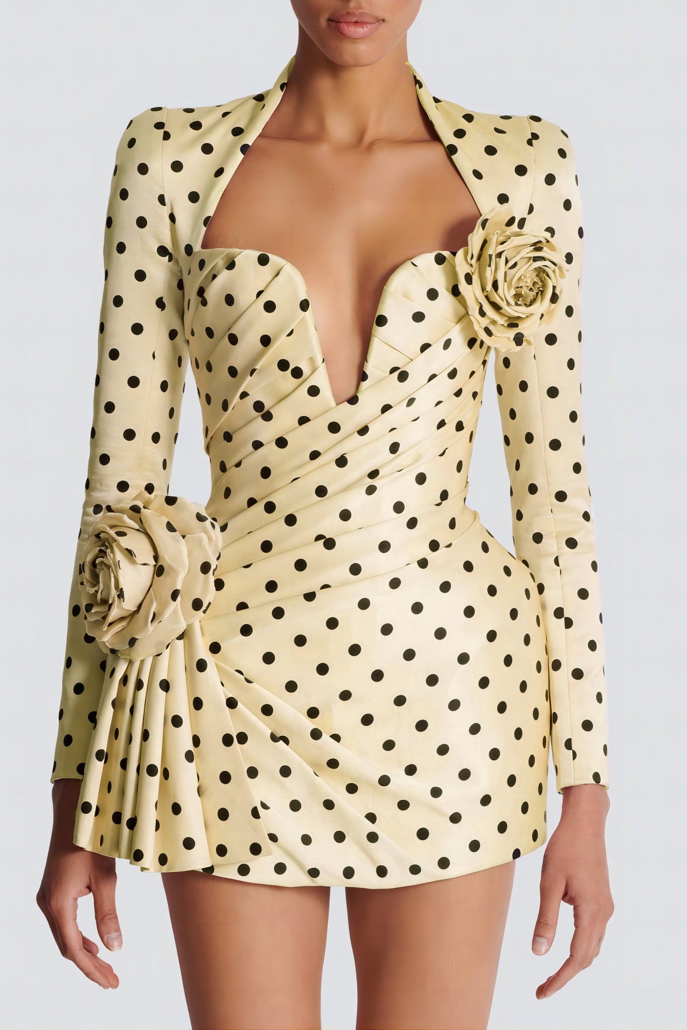 yellow black polka dot dress black african dress Adeola Ankara Maxi Dress |Yellow and Black African Print M.A.DKollection-parroquiadesanalbertomagno.com