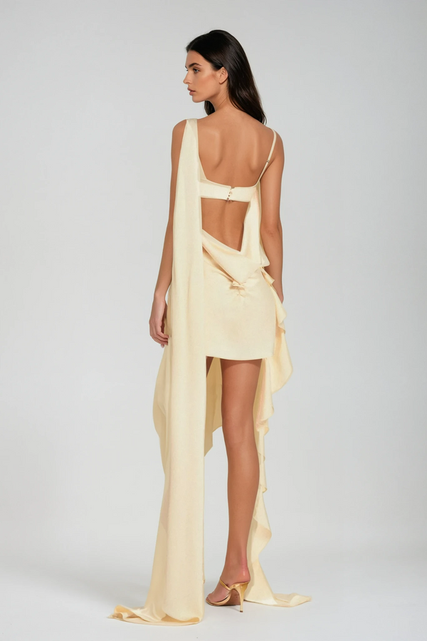 Teada Cutout Drape Mini Dress