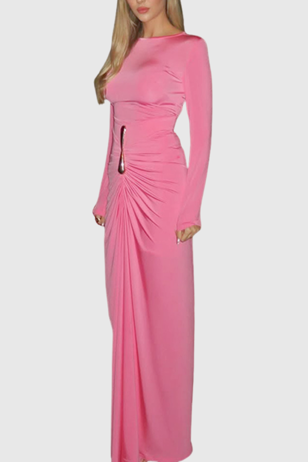 Amade Embellished Ruched Maxi Dress - Pink