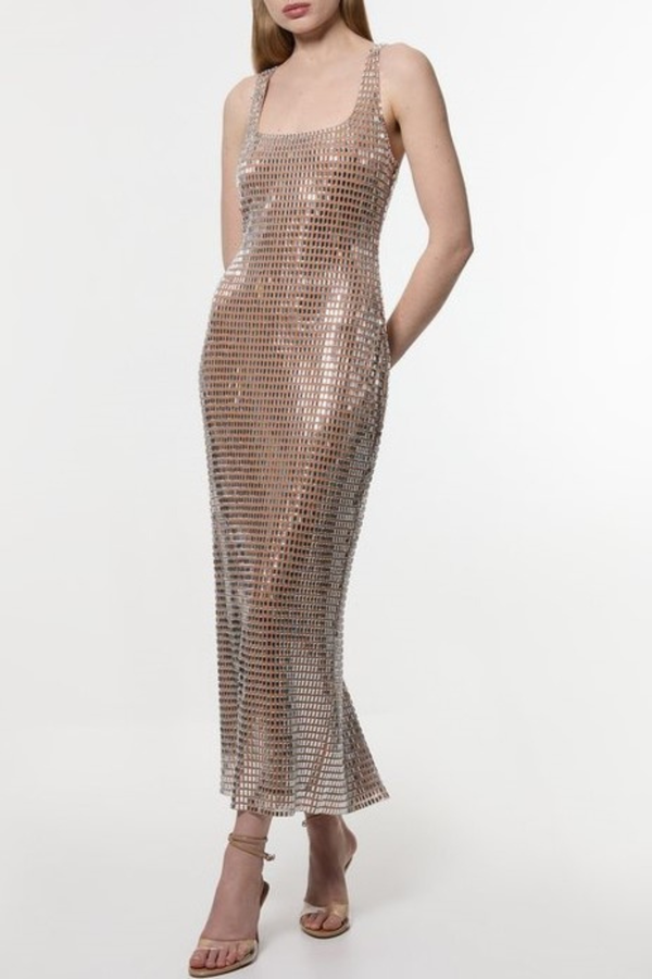 Anissa Crystal Embellished Maxi Dress