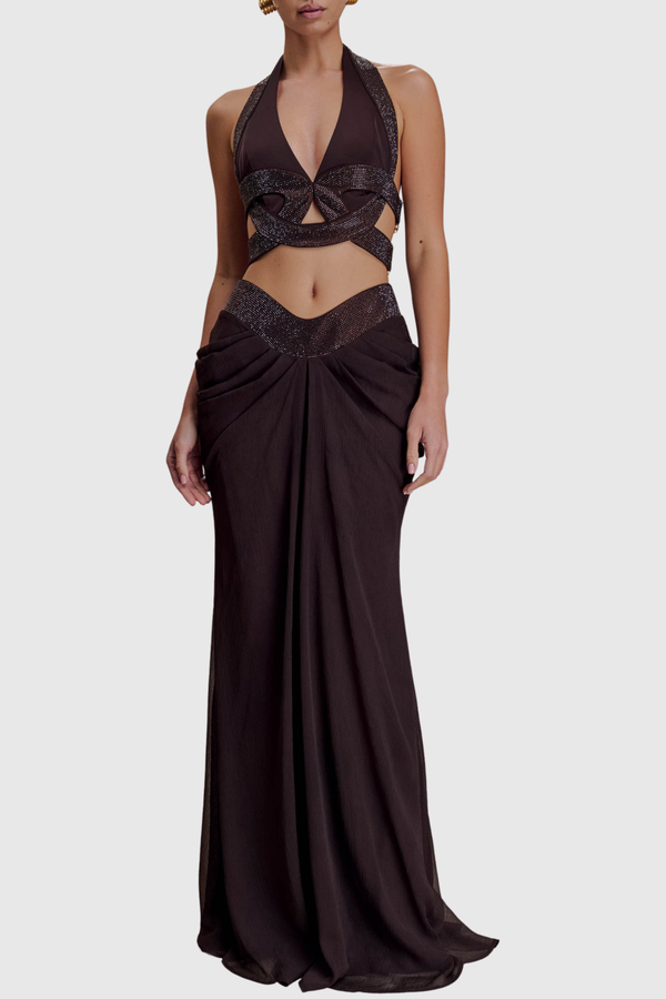 chinese dress ladies Josianne White Strapless Maxi Dress - US 10 main image 1