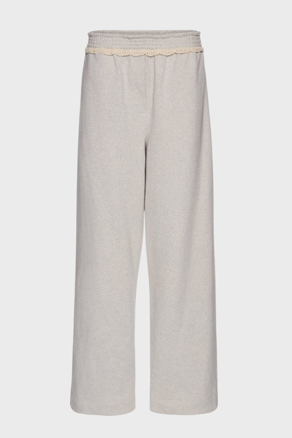 Ardesia Crochet-trimmed Sweatpants - Grey