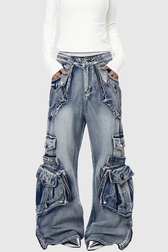 Elysia Cargo Jeans - Blue