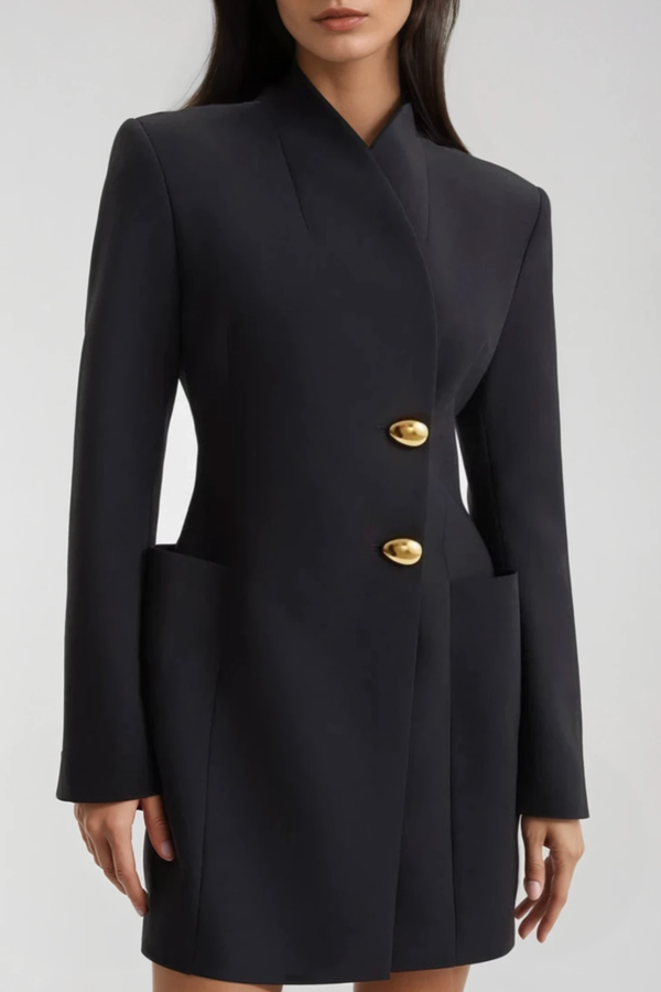 Dorian Buttoned Mini Blazer Dress