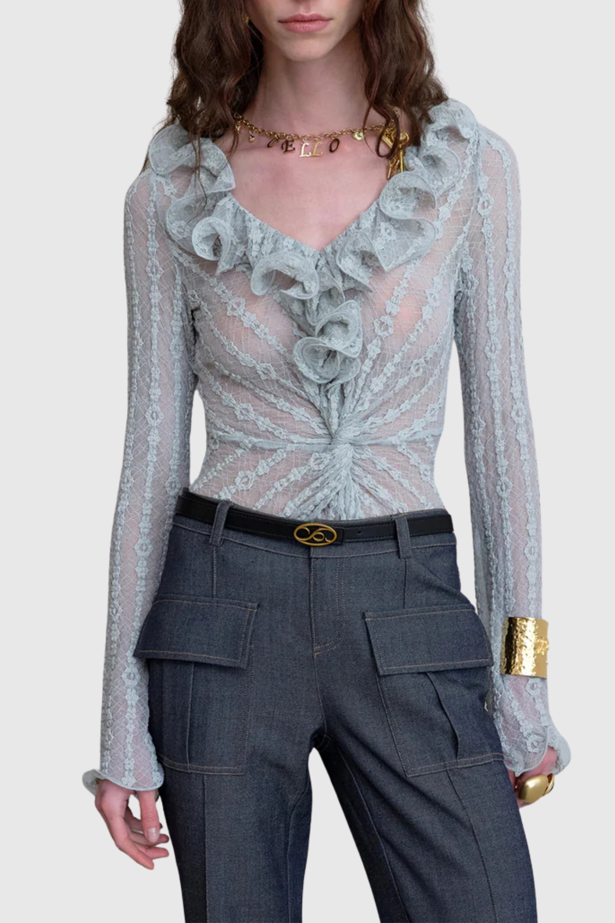 Dovie Lace Ruffle Bodysuit – SeenSense