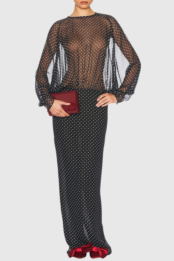Dtrepa Polka Dots Maxi Dress