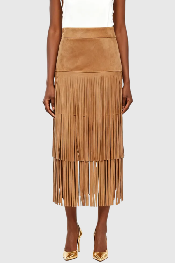 Fionn Fringe Sueded Skirt