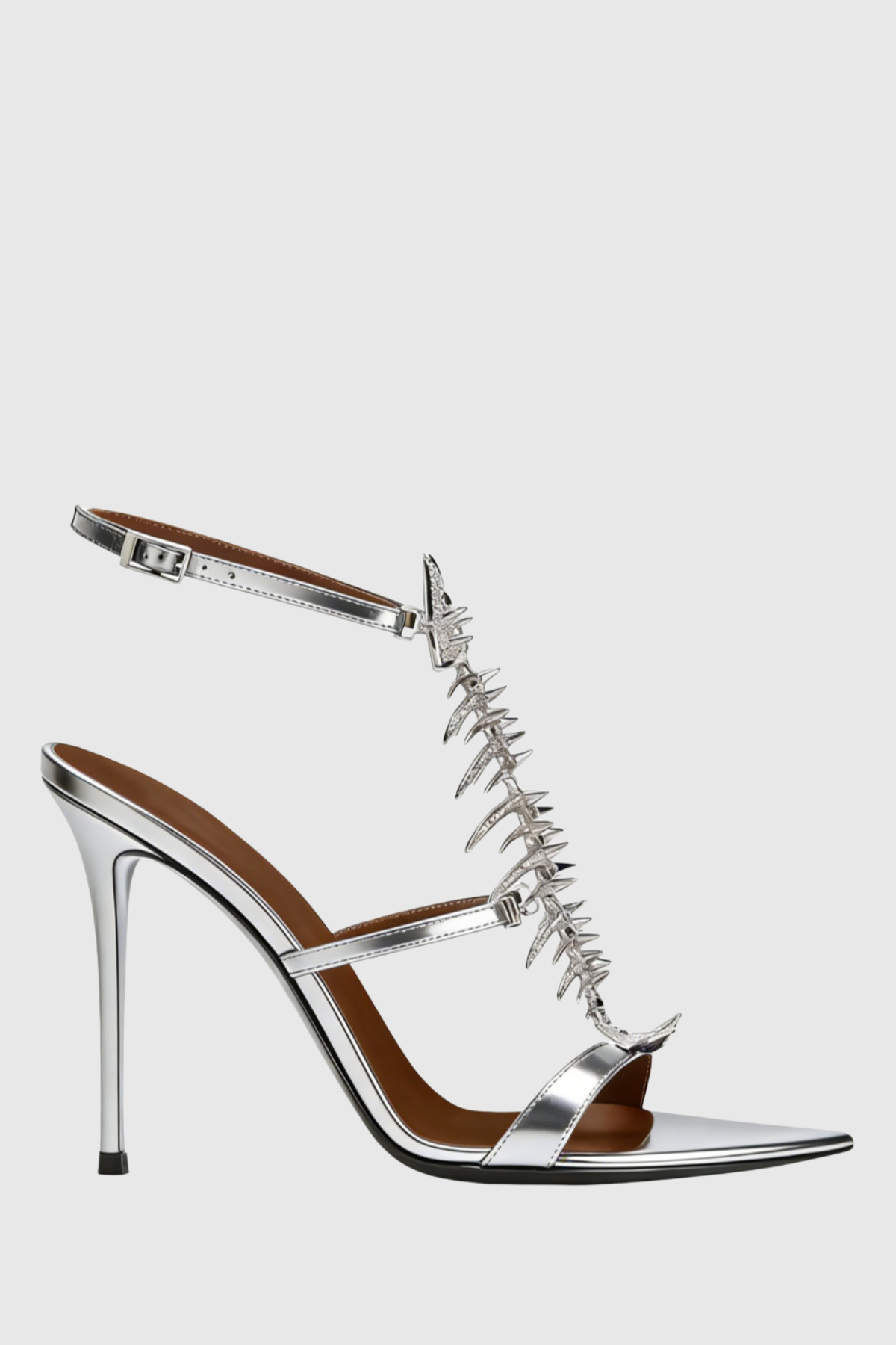 Gelia Fishbone Strap Sandals - Silver – SeenSense