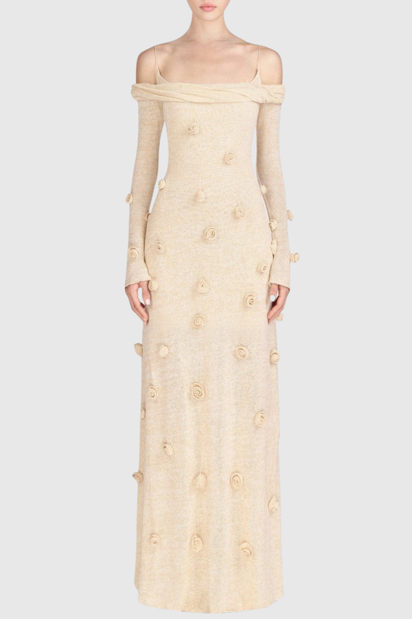 Ibena Floral Off Shoulder Maxi Dress