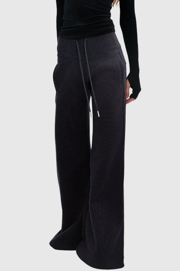 Idona Straight Sweatpants - Black