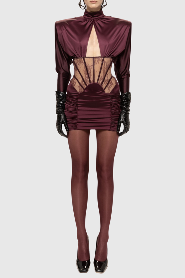 Jalissa Lace Corset Cutout Mini Dress