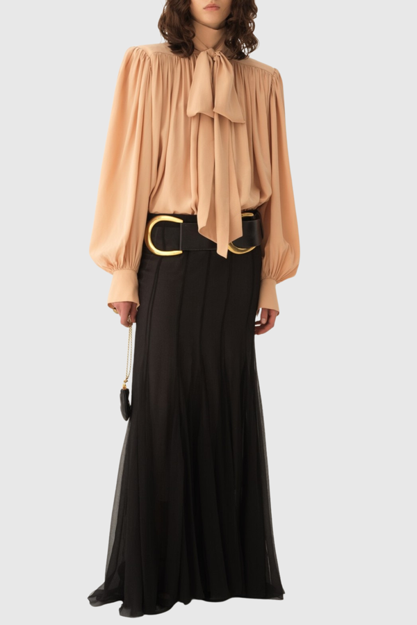 Javan Bow Gathered Blouse