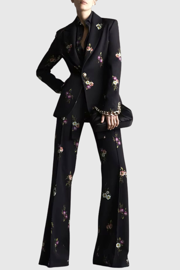 Josue Floral Print Blazer & Pants Set