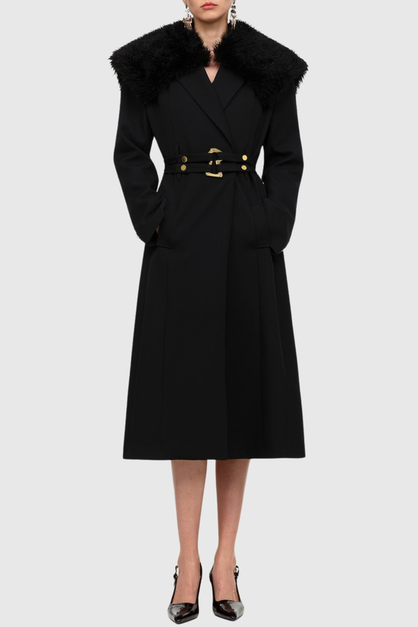 Kenna Faux Fur Belted Coat