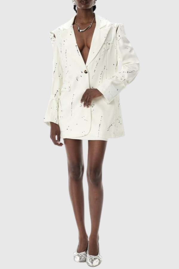 Kiefe Print Cutout Blazer