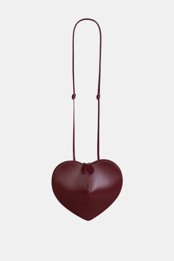 Kyaia Heart Leather Shoulder Bag - Wine