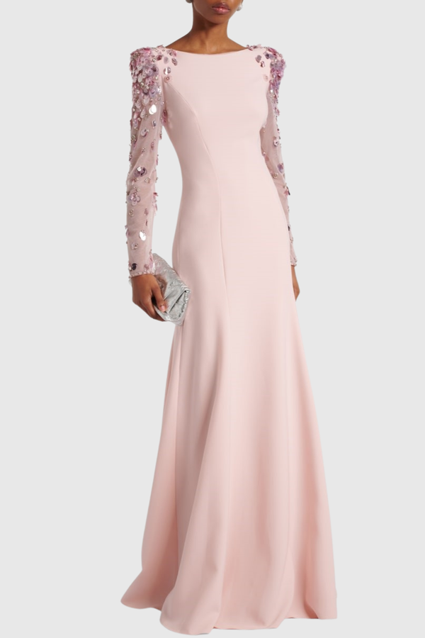 Lafay Sequin Embellished Maxi Dress - Pink