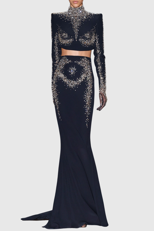 Lucille Sequin Embellished Top & Skirt Set