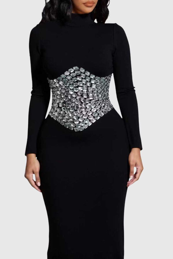 Ludovia Diamante Embellished Maxi Dress