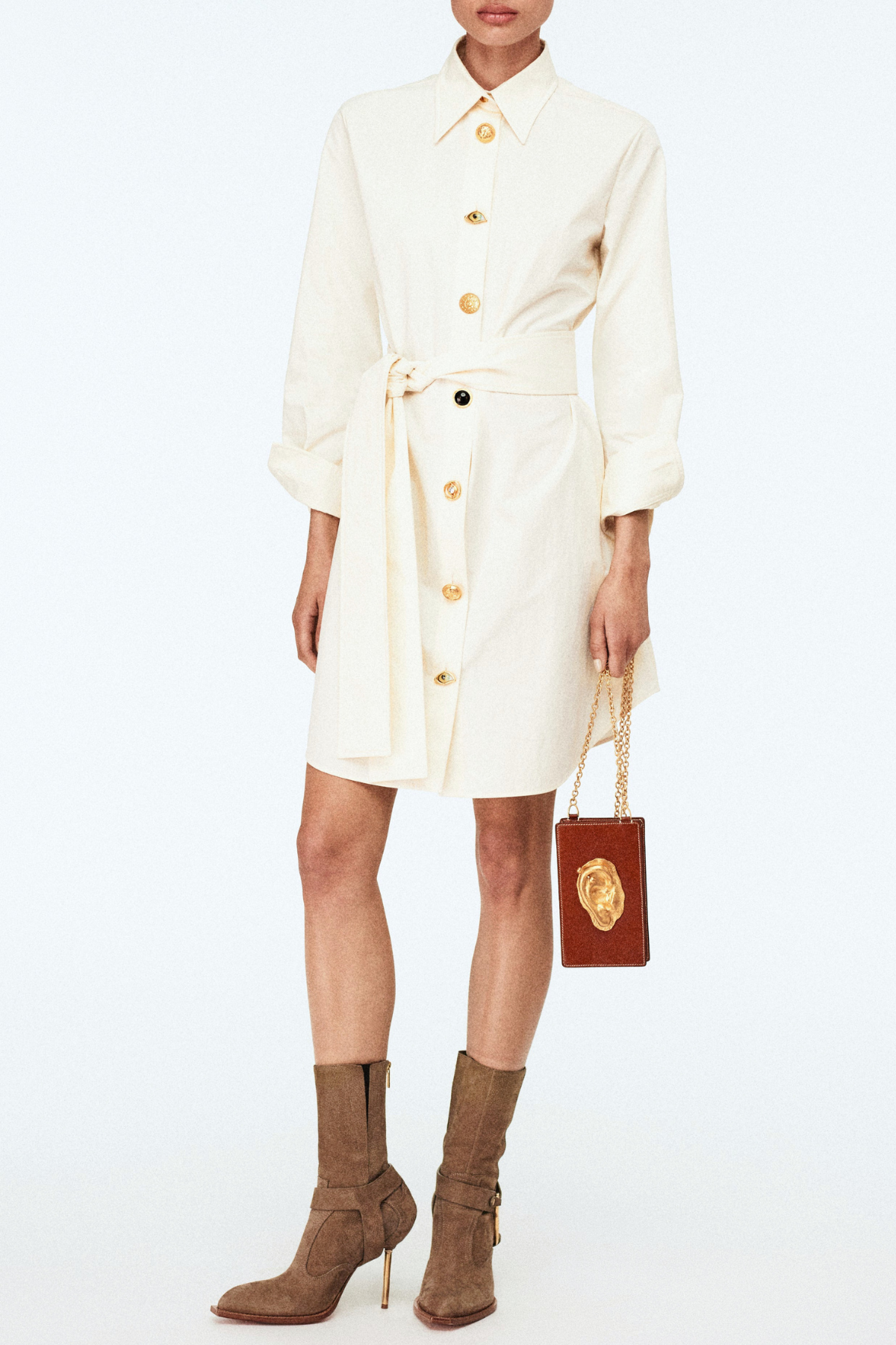 Lylea Belted Mini Shirt Dress – SeenSense