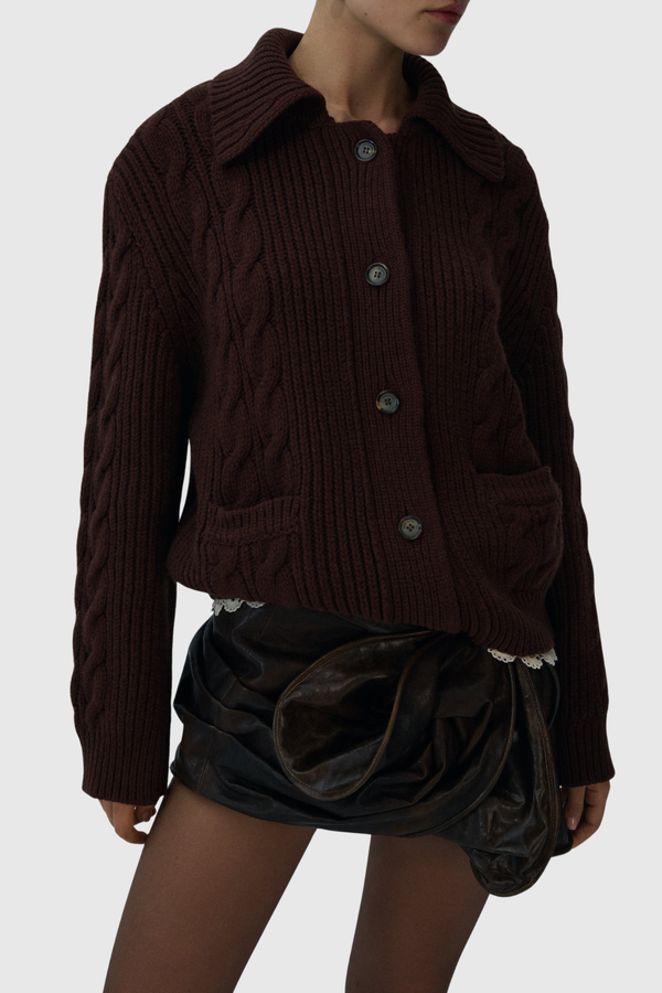 Lytar Lace-trimmed Knit Cardigan