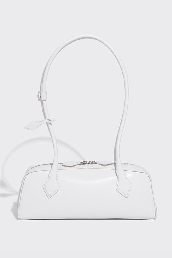 Mikki Leather Shoulder Bag - White