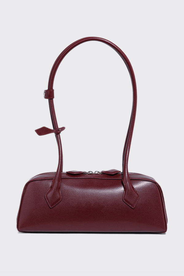 Mikki Leather Shoulder Bag - Wine