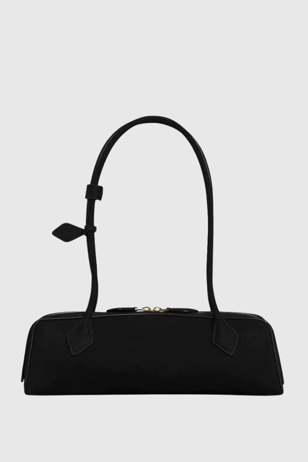 Mikki Suede Shoulder Bag - Black