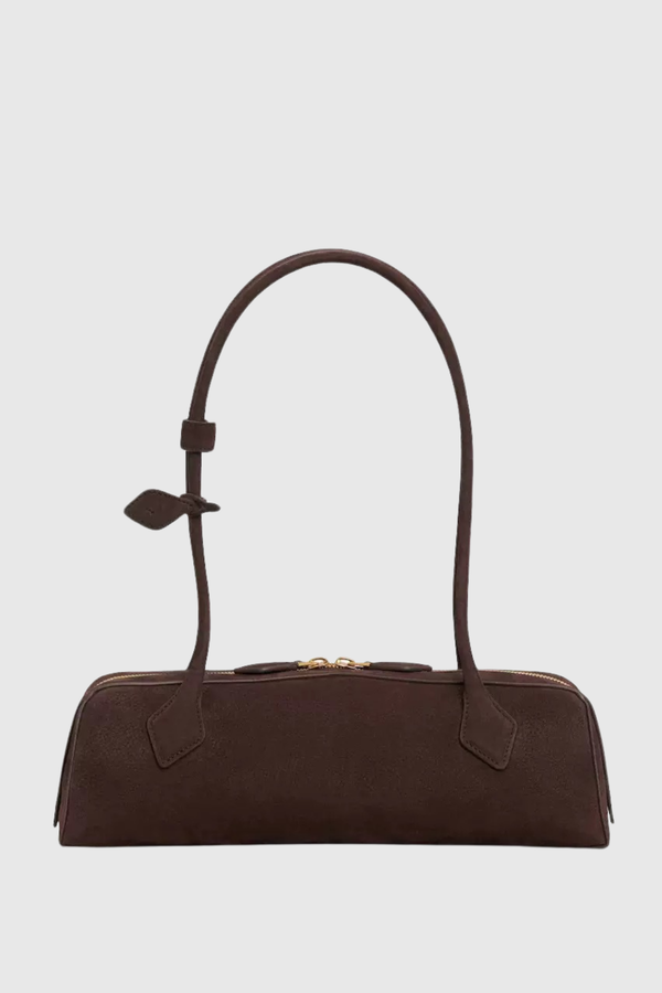 Mikki Suede Shoulder Bag - Brown