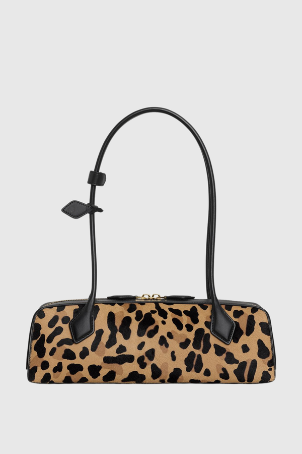Mikki Suede Shoulder Bag - Leopard