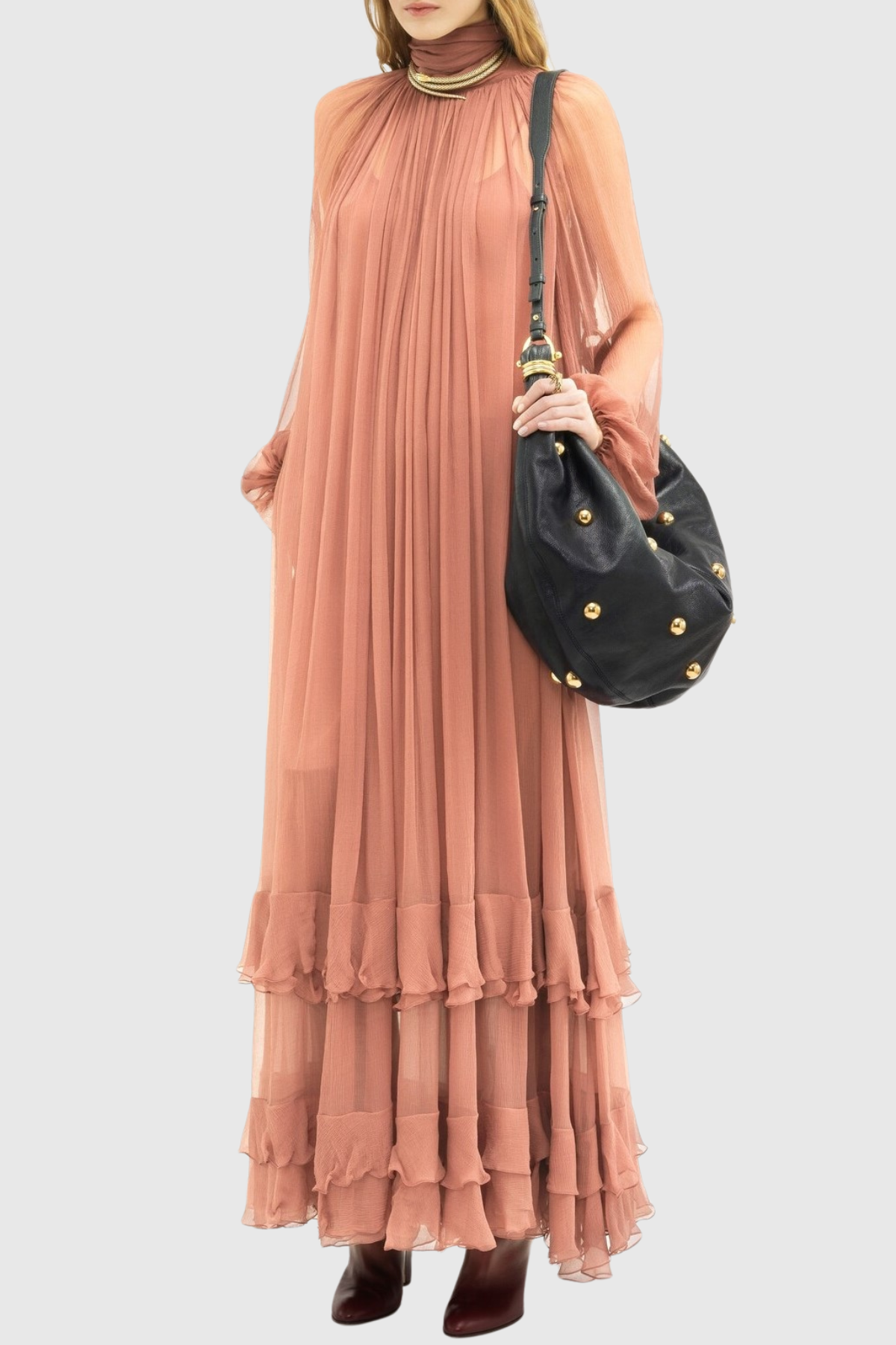 Miraca Ruffle Ruched Maxi Dress – SeenSense