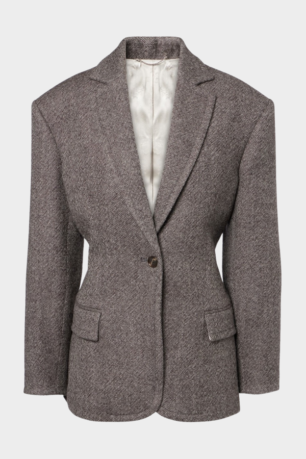 Nakos Herringbone Wool Blend Blazer