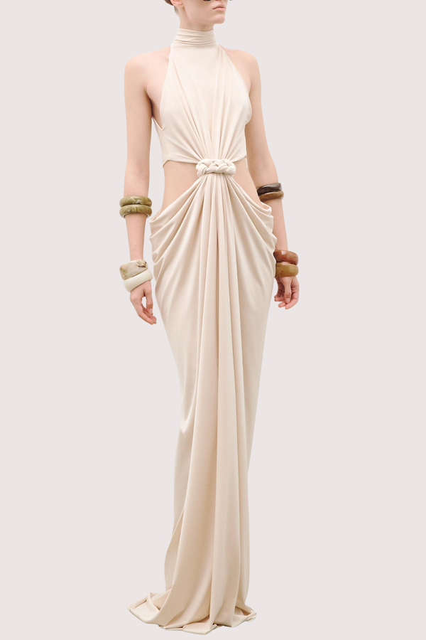 Nelya Sleeveless Rope Cutout Maxi Dress