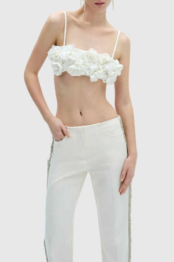 Osei Floral Beaded Fringe Two Piece Set