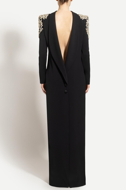 long sleeve embellished backless maxi dress Cramoa Floral – Tagged 