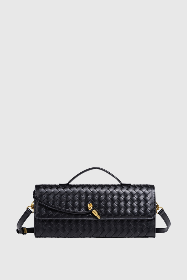 Samiya Woven Clutch Bag  - Black