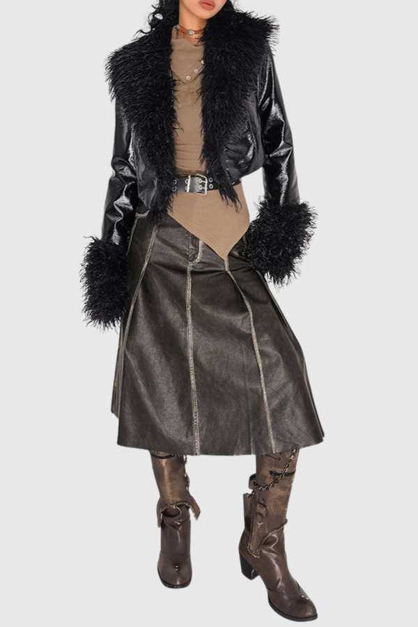 Sapola Faux Fur-Trim Jacket