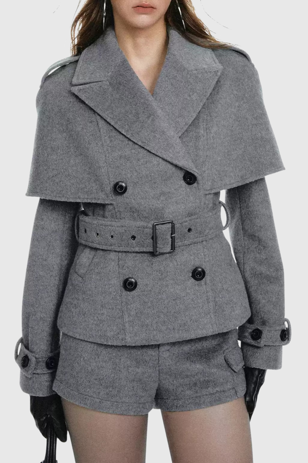 Senta Cape Belted Coat