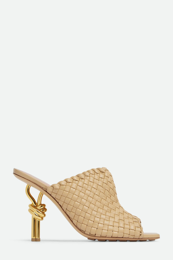 Sierrel Woven Knot Mules - Beige