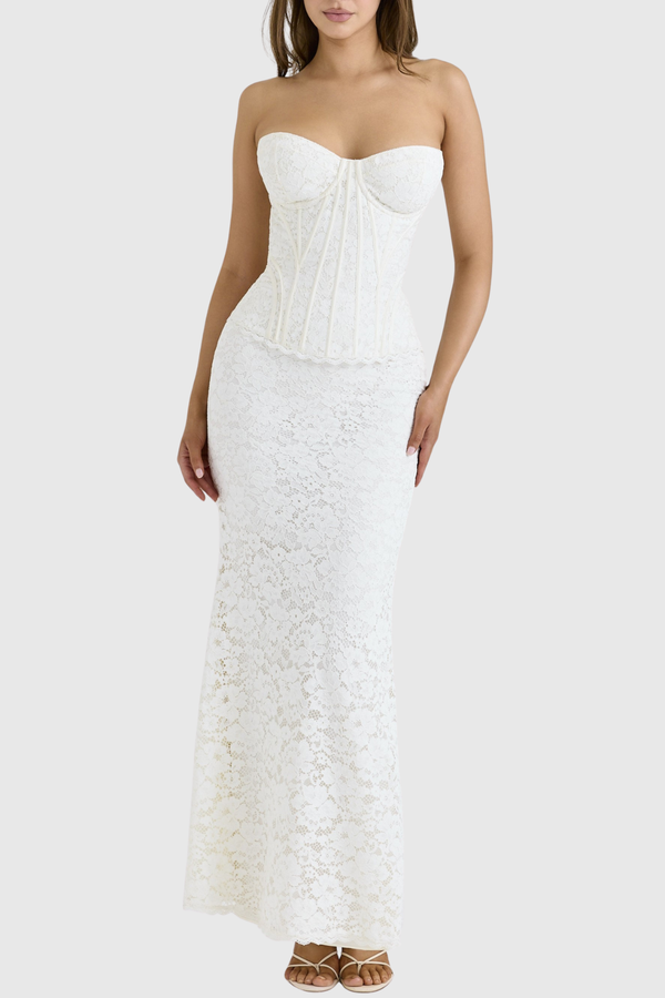 Suza Lace Corset Maxi Dress