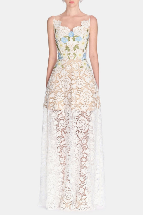 Terrica Floral Lace Maxi Dress