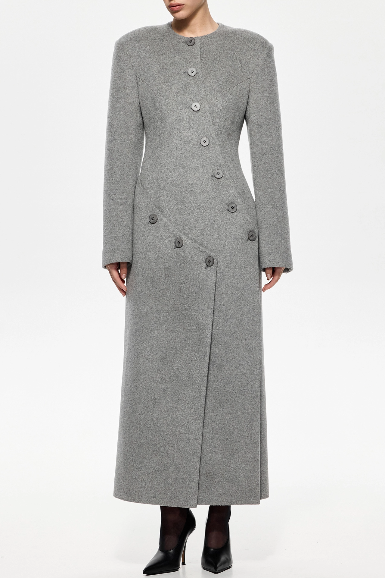 Valerio Asymmetric Button Split Coat – SeenSense
