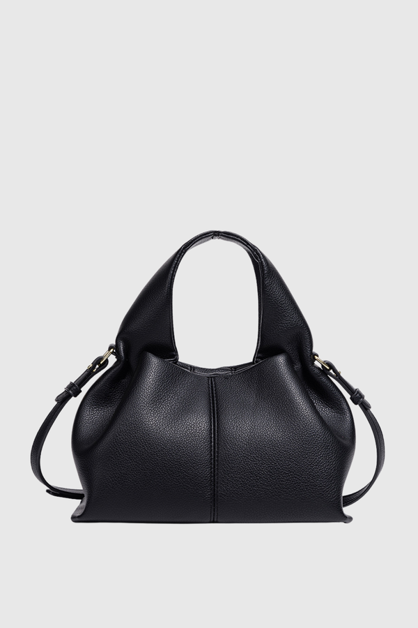 Zafira Leather Cloud Bag - Black