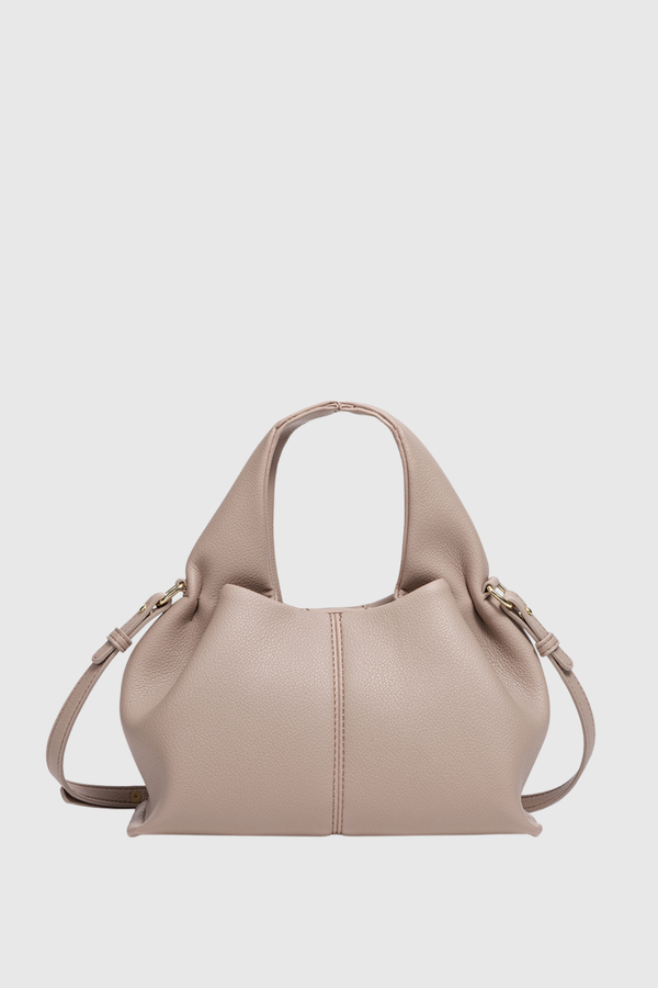 Zafira Leather Cloud Bag - Grey