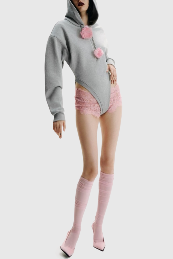 Zelmira Floral Hooded Bodysuit