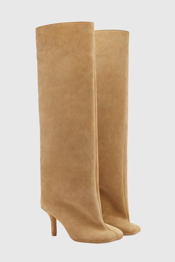 Zule Suede Knee High Stiletto Boots